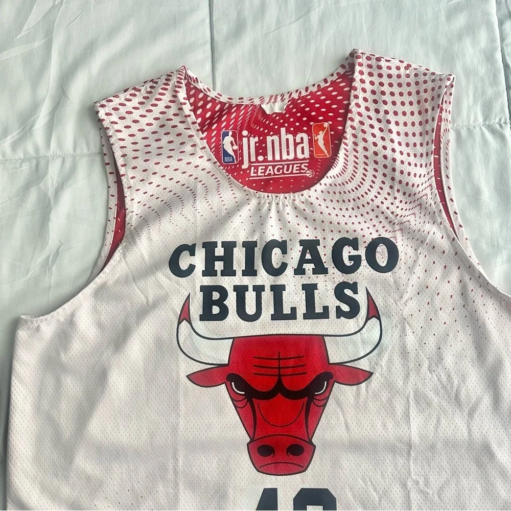 New! Chicago Bulls Jr Nba League Jersey #43 Adult Large Reversible Official - Picture 3 of 10